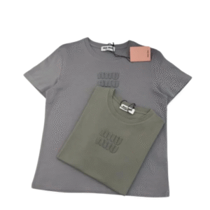 MIU MIU Typography Printed Round Neck Fleece