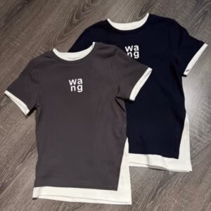 MIU MIU Flocked Logo Crop T-shirt