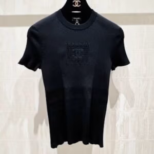 CHANEL-Inspired Short Sleeve Pullover