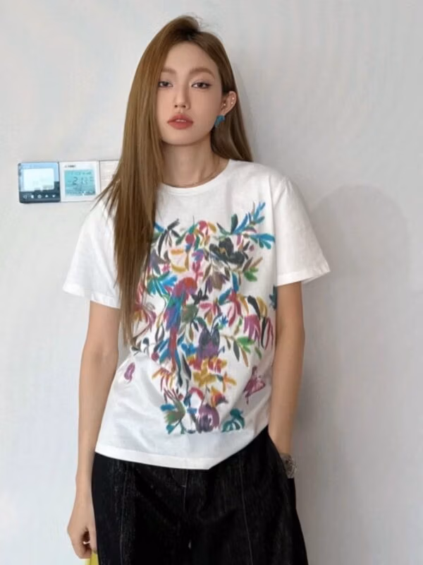 DIOR Floral Tropical Print T-Shirt DIOR Floral Tropical Print T-Shirt