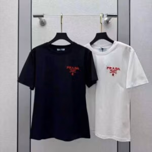 PRADA Mercerised Graphic Print T-Shirt
