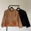 CELINE-Style Collarless Jacket