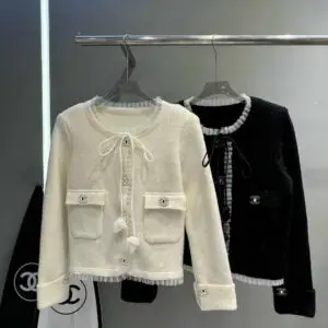 CHANEL Knitted Bow Cardigan