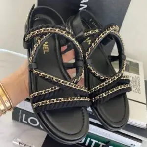 Chanel Velvel Flip Flops
