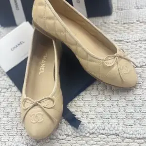 CHANEL Iconic Cap-Toe Ballet Flats