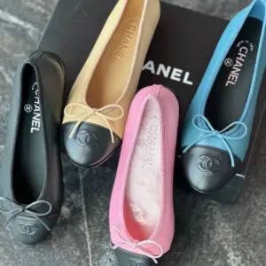 CHANEL Iconic Cap-Toe Ballet Flats