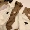 CHANEL Beige Sport Pajama Set