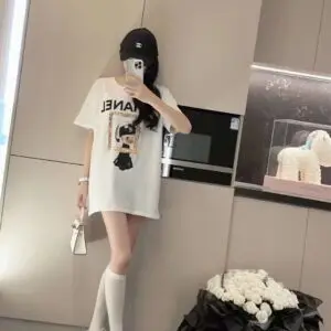 CHANEL Sleeve Logo Tee Shirt