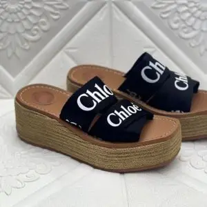 CHLOE Woody Wedge Espadrille Sandals