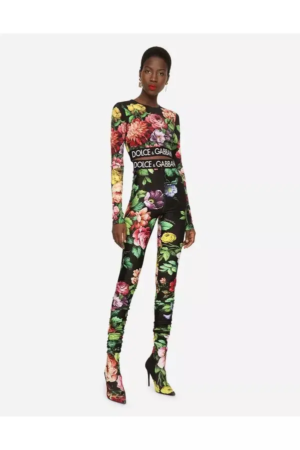 D&G Signature Print Yoga Top D&G Signature Print Yoga Top