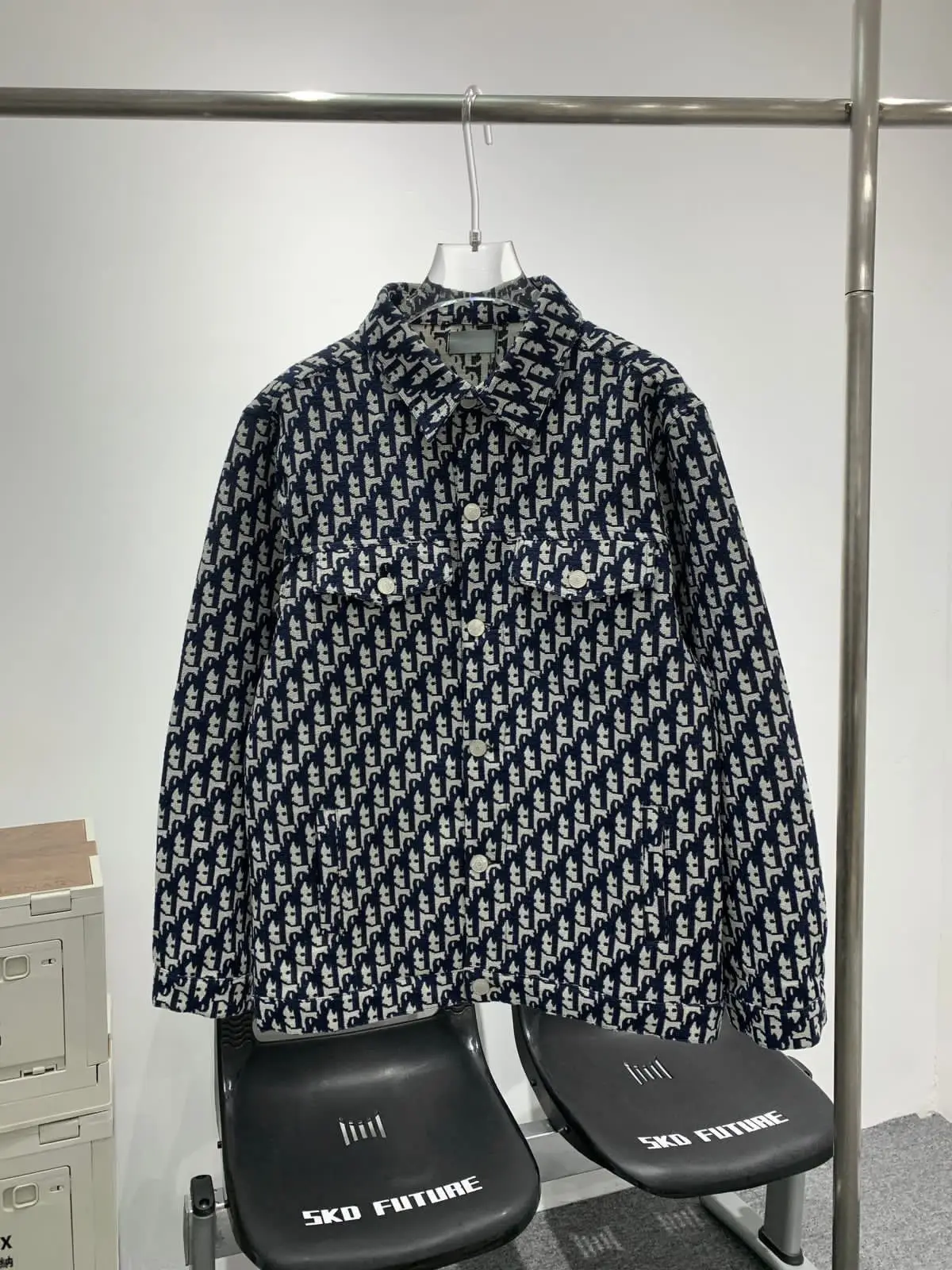 DIOR Black Printed Jacket for Men DIOR Black Printed Jacket for Men