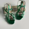 GUCCI Crystal Interlocking G Heel Sandals