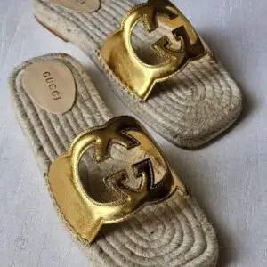 GUCCI GG Supreme Espadrille Sandals