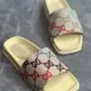 GUCCI Multicolor Rainbow Web Stripe Sandals