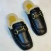 GUCCI Black Leather Loafers