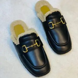 GUCCI Black Leather Loafers