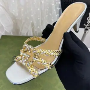 GUCCI Crystal High Heel Sandals
