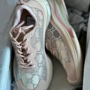 GUCCI Run Crystal Embellished Sneaker