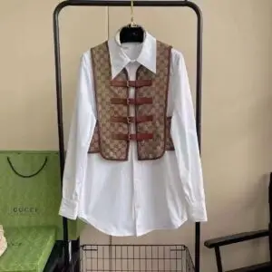 GUCCI Women's White Shirt with Jacket