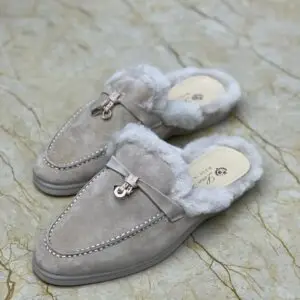 LORO PIANA Summer Charms Walk Babouche Loafer