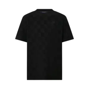 Lv Damier French Terry Cotton T-Shirt