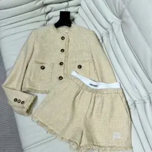 MIU MIU Fitted Tweed Waistcoat