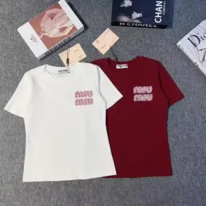 MIU MIU Typographic Print Slim Fit Crew Sweatshirt