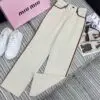 MIU MIU Robyn Wide-Leg Side-Stripe Trousers