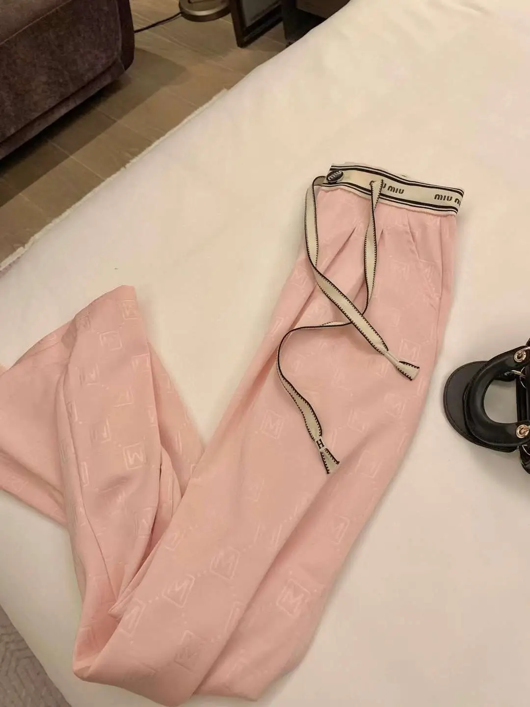 MIU MIU Pink Track Pants for Women MIU MIU Pink Track Pants for Women