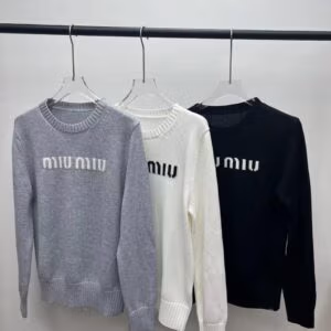 MIU MIU Women's Fall Embroidered Knit Sweater