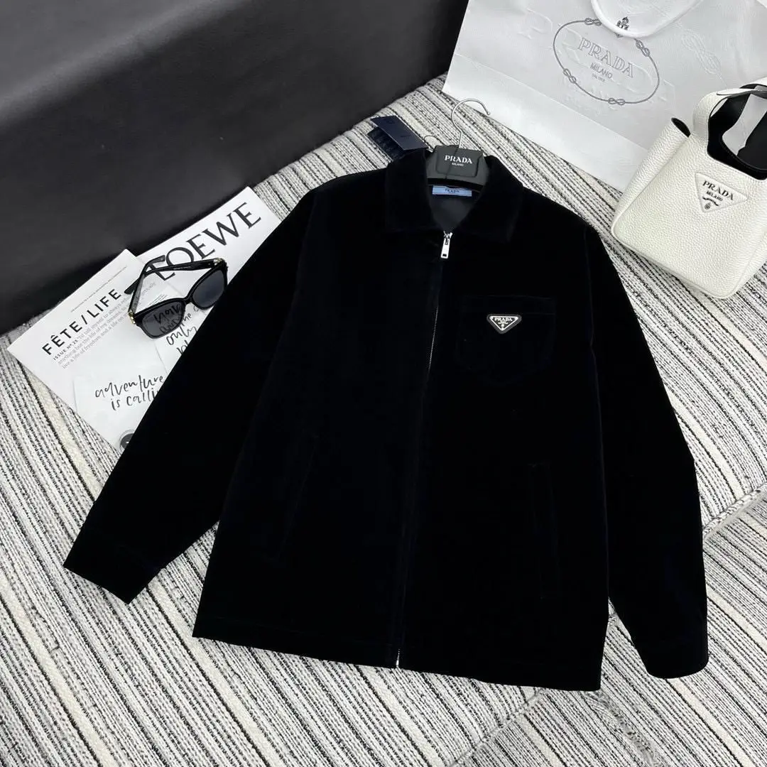 PRADA Cotton Velvet Blouson Jacket PRADA Cotton Velvet Blouson Jacket