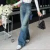 PRADA Peter Do Ripped Wide-Leg Jeans