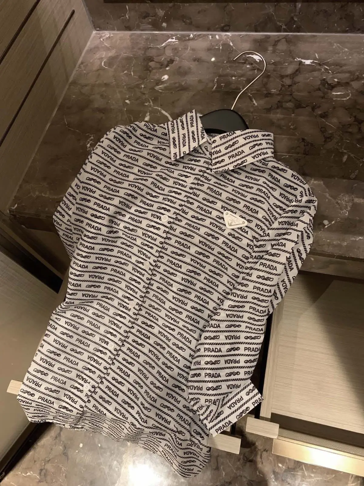 PRADA Men's Printed Casual Shirt PRADA Men's Printed Casual Shirt