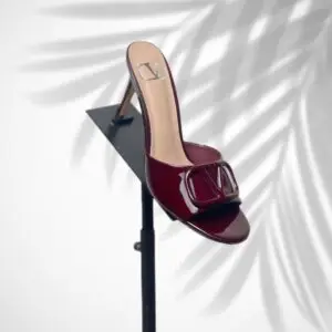 Valentino Vlogo Patent Leather Sandals