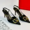 VALENTINO Rockstud Pointed Toe Stiletto Heel Sandals