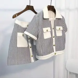 CELINE Style Top and Skirt Set