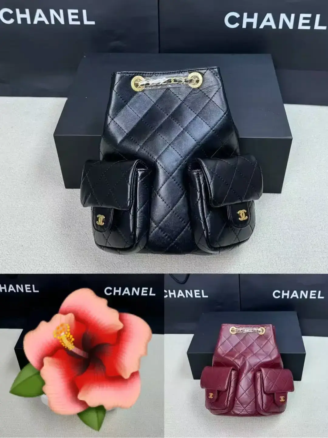 CHANEL Shiny Lambskin Backpack CHANEL Shiny Lambskin Backpack