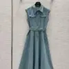 DIOR Oblique Denim Maxi Dress