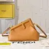 FENDI Brown Leather Medium Shoulder Bag