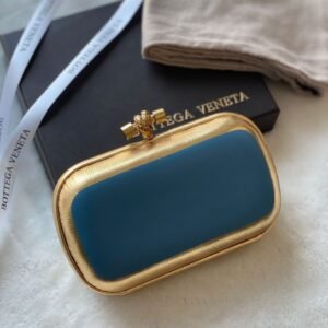 Bottega Veneta Tan Intrecciato Leather Mini Clutch Bag