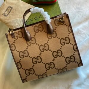 GUCCI Beige Leather Tote Bag