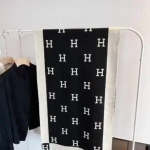 MIU MIU Avalon Wool Check Throw Blanket