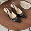 PRADA Logo Leather Pumps