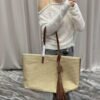 Saint Laurent Raffia Fringe Tote Bag