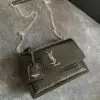 YSL Sunset Crocodile-Embossed Bag