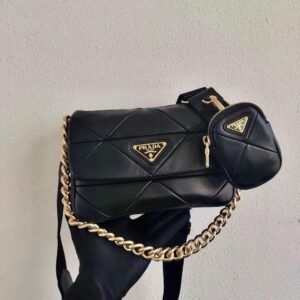 Prada Saffiano Leather Patchwork Shoulder Bag