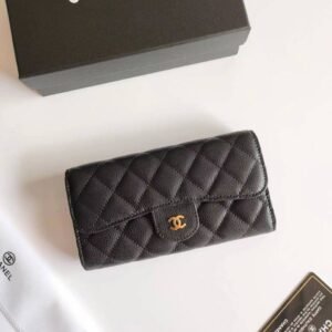 CHANEL Matelassé Long Flap Wallet