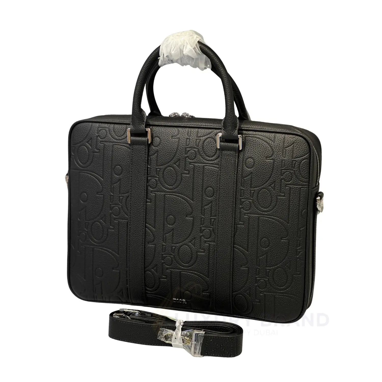 DIOR Zipped Briefcase Black Oblique Jacquard DIOR Zipped Briefcase Black Oblique Jacquard