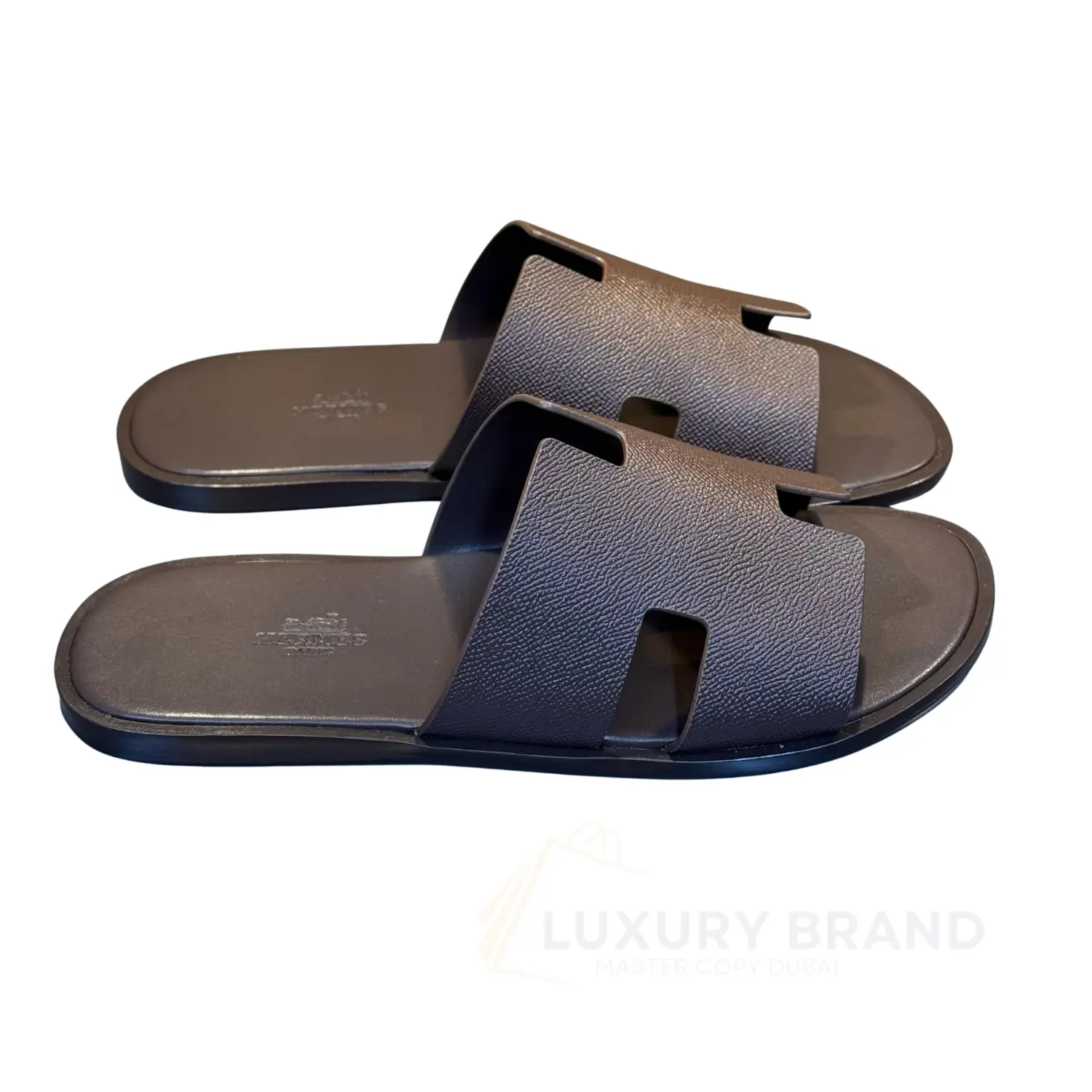 HERMES Izmir Sandals Navy Denim Leather HERMES Izmir Sandals Navy Denim Leather