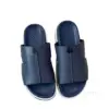 HERMES Men's Navy Blue Leather Slipper